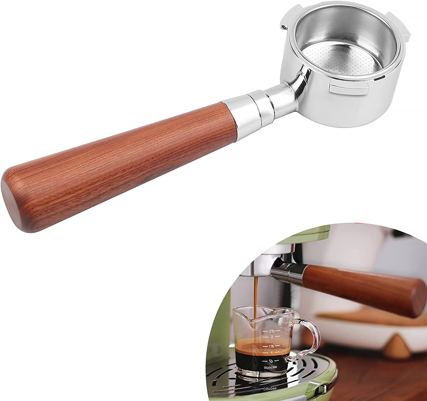 VIA CREMA Bottomless Portafilter 51 mm Bottomless Naked Portafilter Coffee Machines Barista Accessory