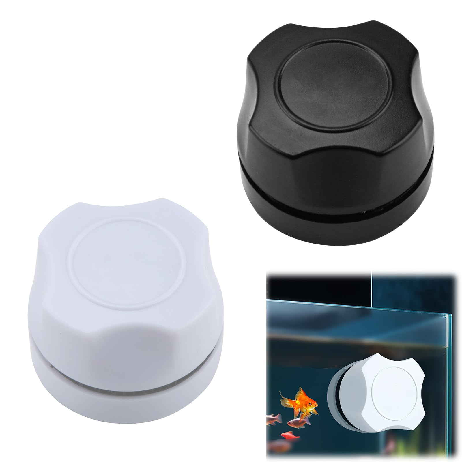 Aquarium Magnetic Glass Cleaning Brush, 2 Pcs Mini Magnetic Fish Tank Cleaner Brush Remover No Scratch Magnet Algae Scraper for Small Fish Tank, Compact Cleaning Glass Fish Tank Aquarium Accessories