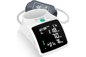 ZIQING Blood Pressure Monitor, Rechargeable High Blood Pressure Cuff Upper Arm with Large Cuff XL, LED Backlit Screen & 2 * 99 Sets of Memory - Talking Bp Machine with Carrying Case
