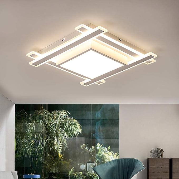 Geometric LED Ceiling Light Study Room Bedroom Light Modern Simple