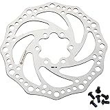 Teyssor 140mm 160mm 180mm 203mm Bike Disc Brake Rotor with 6 Bolts Fit for Road Bike Mountain Bike BMX MTB