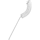 EISCO Curved, Flask Cleaning Brush, 15" - Twisted Stainless Steel Wire Handle - Ideal for Labware, Glassware, Beakers, Bottles, Jars, Cups, Vases up to 6.25" Diameter
