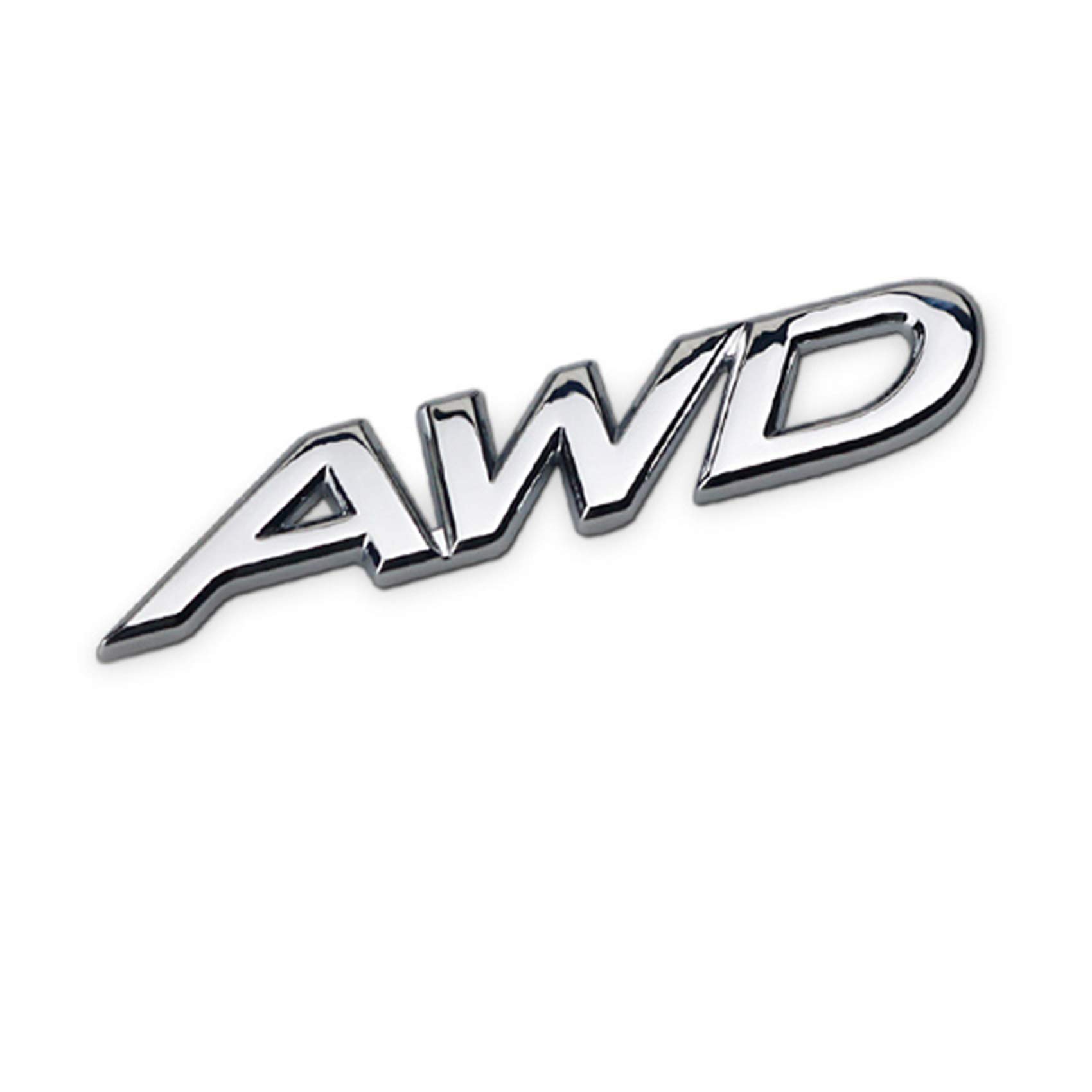 Photo 1 of Dsycar 3D Metal AWD Logo Emblem Tailgate Side Sticker Badge Car Decals - Chrome Finish Metal Emblem AWD Badge for 4 Wheel Drive SUV Off Road Tailgate (Type 2# AWD)