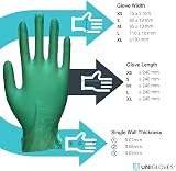 UNIGLOVES Unicare Vinyl Disposable Gloves Medium Green Box of 100 view 5