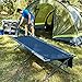 PORTAL Folding Portable Camping Cot, Guest Bed with Carry Bag and Side Storage Organizer, Camping Cots for Adults Sleeping, Away Tent Sleeping Cot Bed, Supports 300 LBS, Black