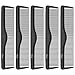 Small Pocket Combs | 5 Pack | Professional 5 Inch Black Carbon Fiber Hair Comb | Fine And Wide Tooth Travel Comb Set | Anti Static Chemical and Heat Resistant | Mens Beard And Styling Haircomb | Ba