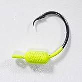 Chartreuse: Weighted Circle Hook Jig - 3/0 Hook - 1/32 oz - 25 Pack