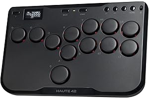 Sehawei Haute42 Arcade Stick P12 All-Button Gamerfinger with Custom RGB & Turbo Functions,Arcade Controller Street Fight for PC/Ps3/Ps4/Switch/Steam Game Keyboard-Supports Hot Swap & SOCD