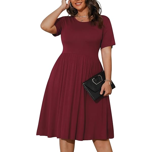 Vestido Holgado Para Mujer TOPONSKY - Manga Larga, Color Vino, Tejido Suave Y Elástico, Ideal Para El Día A Día
