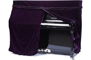 YNester Upright Piano Cover Dust Cover Piano Full Cover Velvet Piano Cover Dustproof Moistureproof Piano Cover Fits Standard Size Piano Cover (purple)
