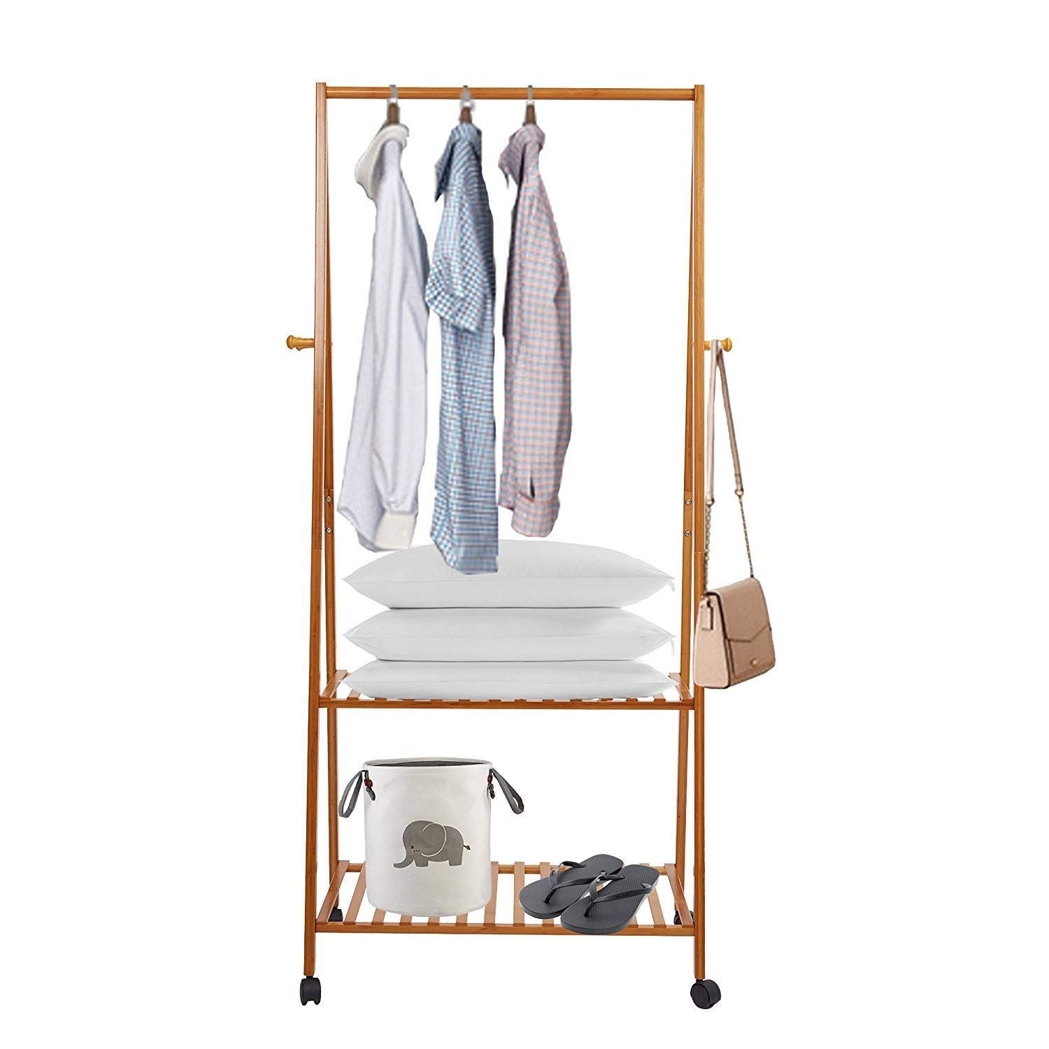 bamboo clothes storage