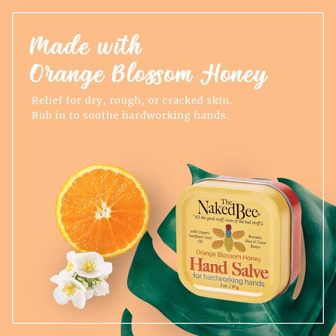 The Naked Bee Hand & Cuticle Healing Salve (1.5 oz/Sunflower, Beeswax & Shea Butter)