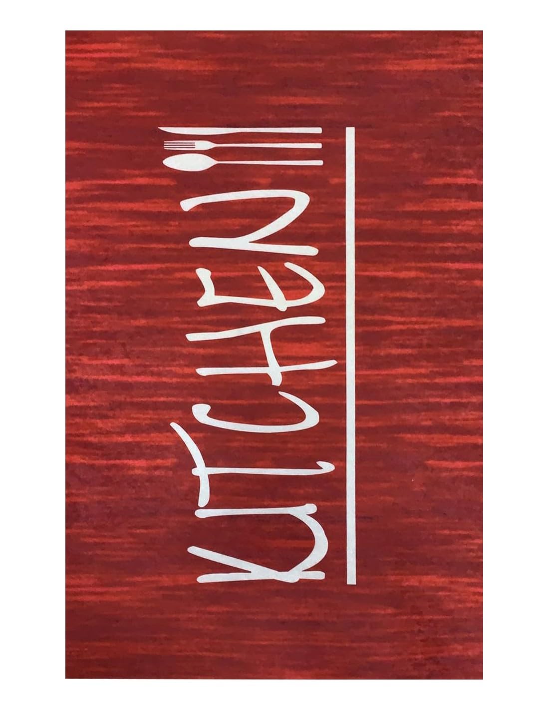MANI TEXTILE Kitchen Rug Polyester 60 x 90 cm Red