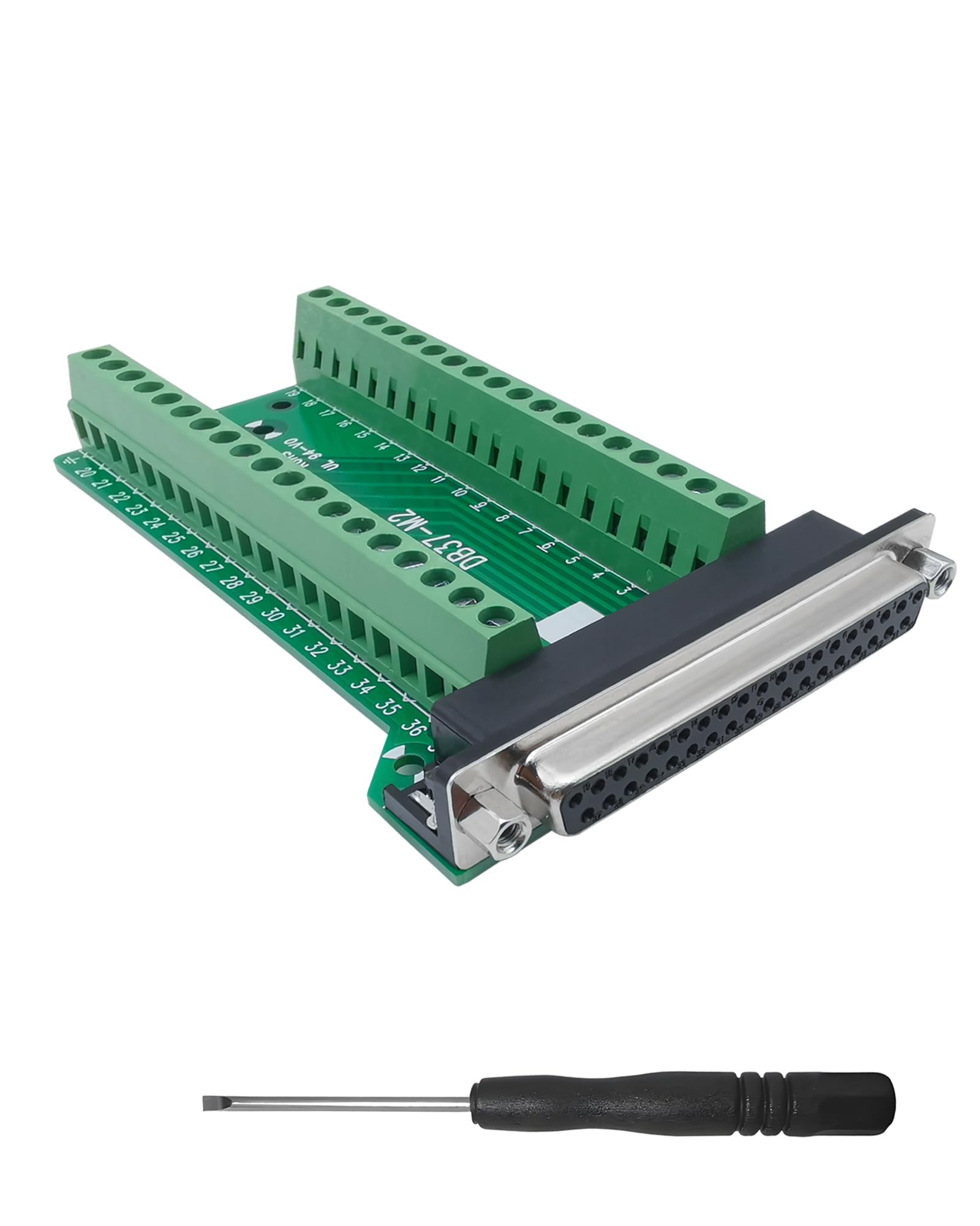 iYueMps DB37 Terminal Connector,DB37 Breakout Board DB37 Female D-SUB 2Row 37Pin Breakout Board Connector(Female) — image 1