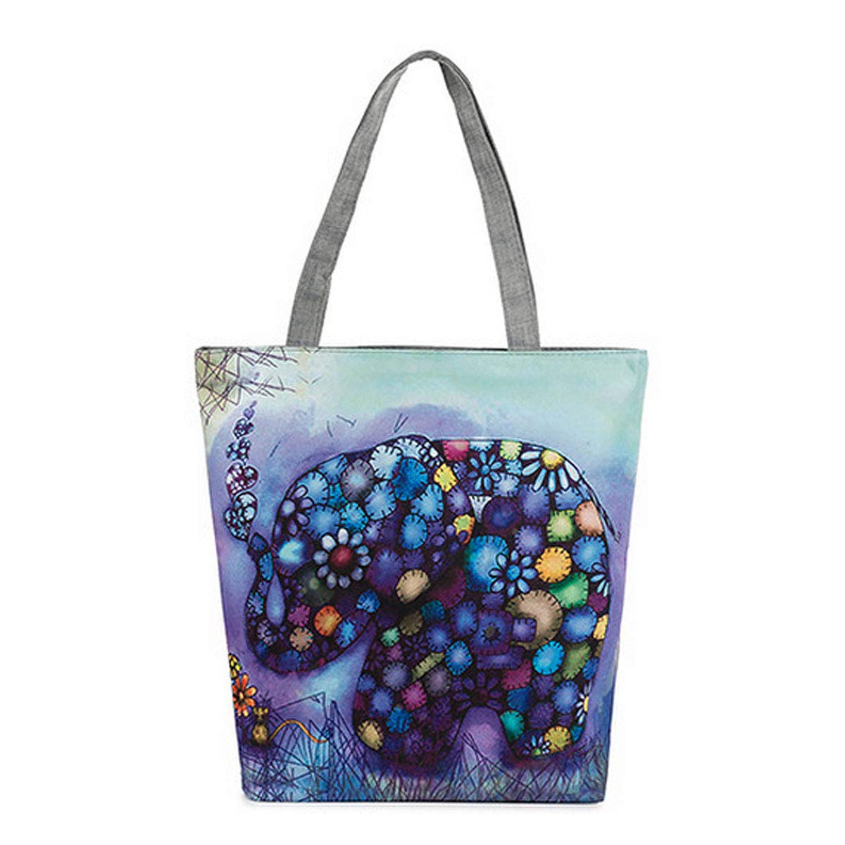 Millya Creative Waterproof Foldable Large Shopping Bag Travel Recycle Bag with Side Pocket (226g)