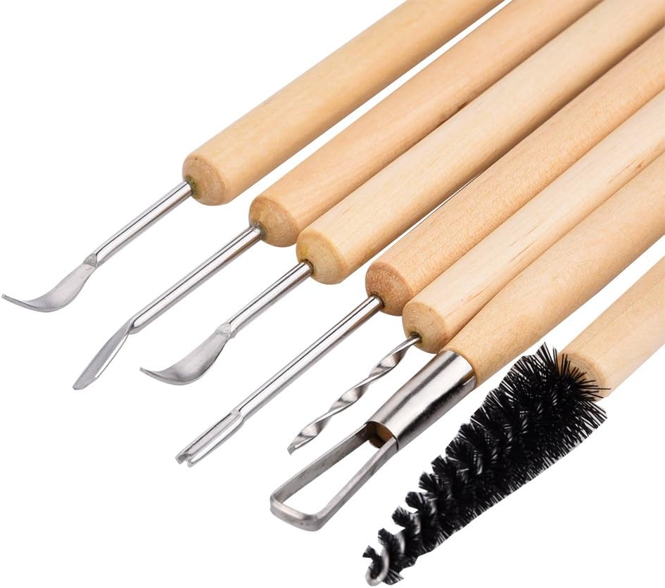 eBoot 11 Pcs Wooden Handle Clay Pottery Sculpting Tools