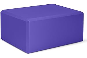 H.J. IMMBIR Yoga Block, Large Yoga Block 9x6x4 Inches, Sturdy Yoga Foam Blocks, High Density & Non Slip Surface for Yoga, Pilates & Stretching, Fitness Accessories for Stability & Balance (Blue)