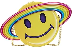 Loungefly Lisa Frank Yellow Rainbow Ring Saturn Crossbody Bag