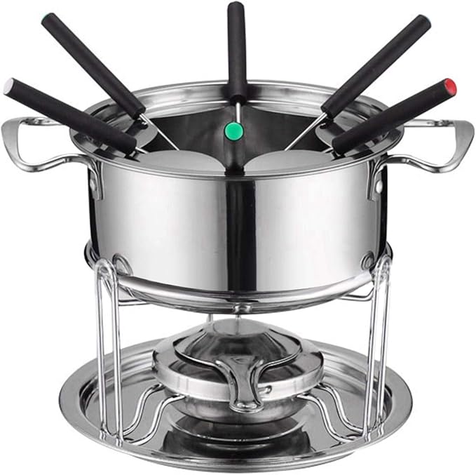 Brûleur à Fondue En Acier Inoxydable MENASTYL - 14.5 Cm, Réglable, Compatible Avec La Plupart Des Caquelons