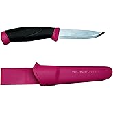 Morakniv Companion Fixed Blade Outdoor Knife with Stainless Steel Blade, 4.1-Inch, Magenta