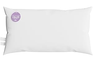 LOOMS & LINENS 14x18 inch Lumbar Support Pillow by Looms and Linens with Down Alternative Pillow Form - Pack of 1 America Made Pillows