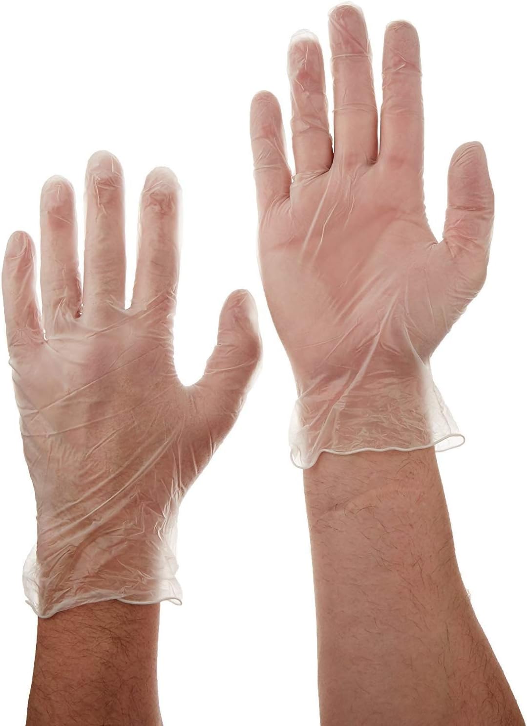 Ambitex Disposable Viny Powder Free Gloves 1 Box of 100 (Size Large)