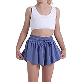 Flowy Shorts for Teen Girls Athletic Running Youth Butterfly Shorts