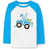 Easter Shirts Baby Boys Girls Raglan Long Sleeve Tees Toddler Easter Bunny Squad Graphic Tops