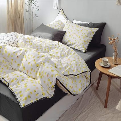 Amazon Com Feelyou Floral Duvet Cover Sets Twin Bedding Sets