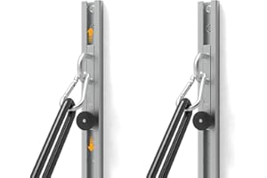 KOMOHOM Adjustable Wall-Mounted Anchor Fitness System with Automatic Locking Function， Resistance Band Wall Anchor Exercise Equipment for at Home Gym Fitness Workout,Black