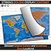 Scratch Off World Map Poster with Outlined US States - Durable Color World Map for Travelers - Scratch Maps Make Great Gifts for World Traveler - Visit Countries Map + Scratch Pen + Bag Tag by O.e-c