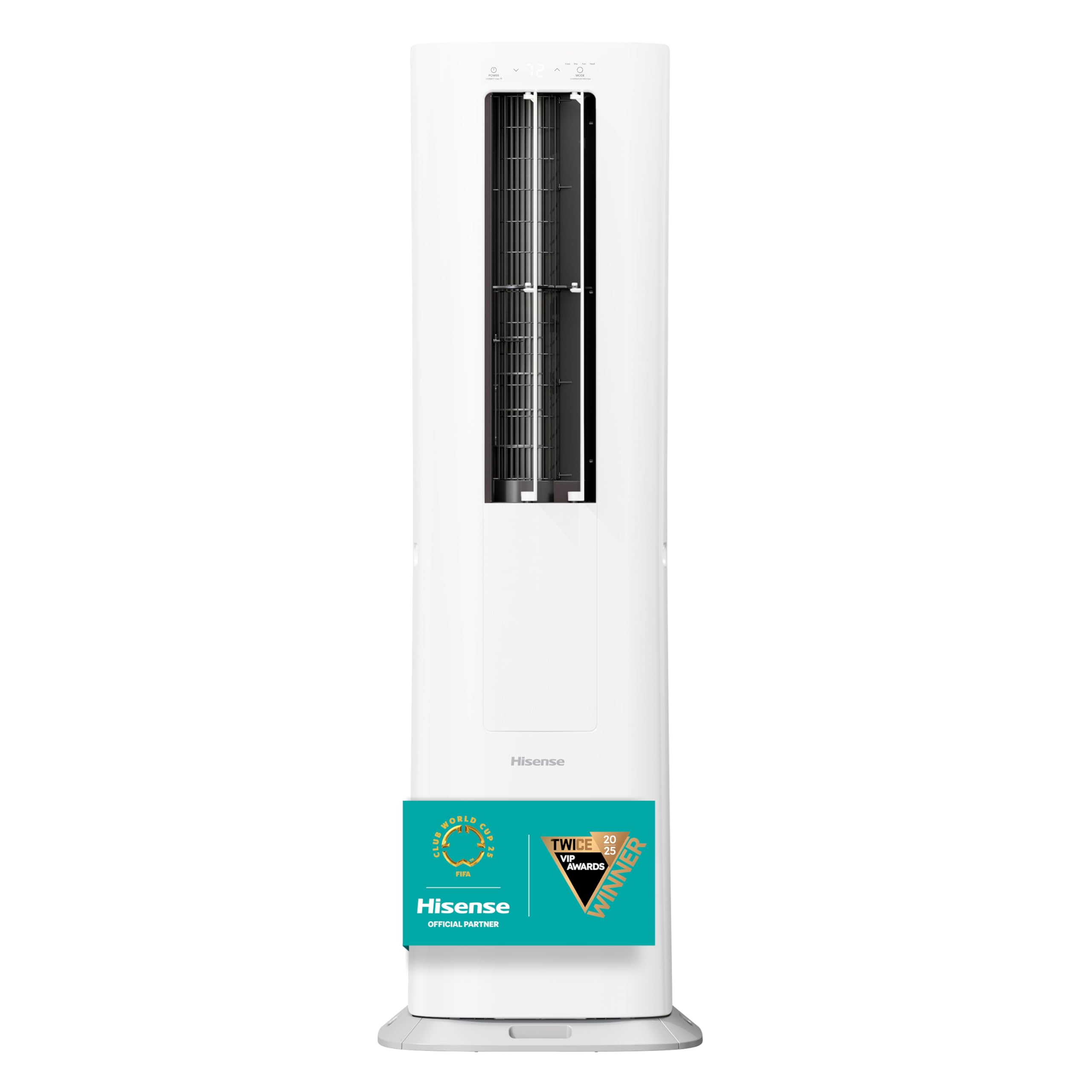 Photo 1 of Hisense API0825UW1D Smart Inverter Twin Hose 8,000 BTU (DOE) 350 SF Heat/Cool Tower Portable Air Conditioner, White