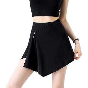 Snap On Wrap Skirt,Butt Cover up for Leggings,Black Yoga Cover Up Short Skirts,One Piece Athletic Wrap Skirt,1 Piece.