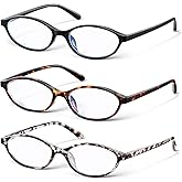 KUGUAOK Retro Oval Blue Light Blocking Glasses for Women 90s Small Cat Eye Eyeglasses Frame TV Bluelight Glasses