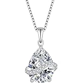 Inpasne Teardrop Necklace for Women 925 Sterling Silver Birthstone Necklace Pendant Jewelry Gifts for Her