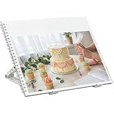 MDTARVF Upgraded Cake Practice Decorating Board with Adjustable Stand Thickened Waterproof, 23 Sheets Icing Piping Nozzles Practice Drawings Cake Decorating Kit Baking Supplies for Beginner Home Baker