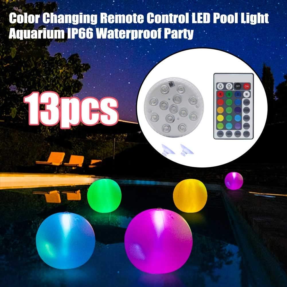 YUOKI99 Submersible LED Lights with Remote,Full Waterproof Pool Lights