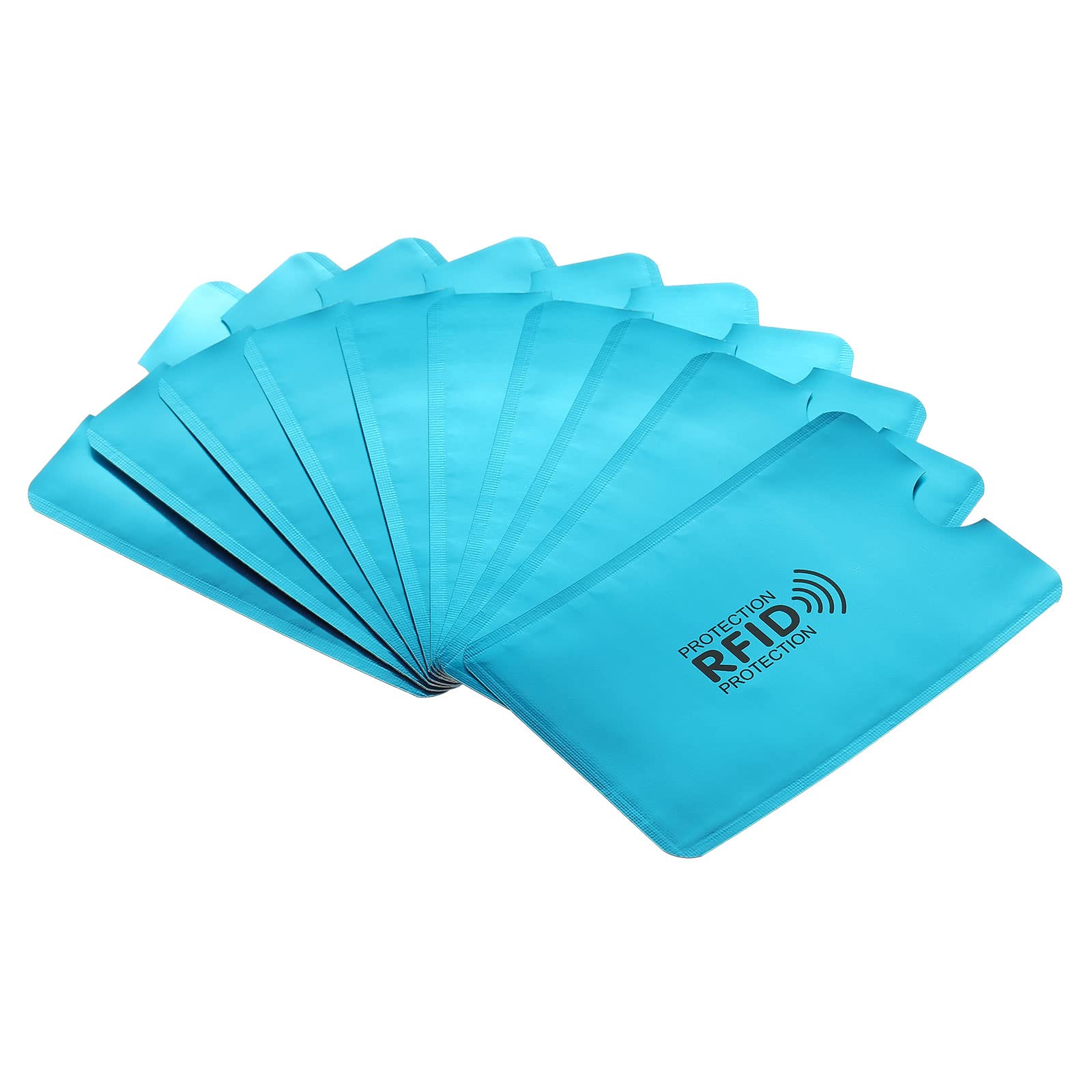 PATIKIL RFID Blocking Credit Card Sleeves, 30 Pack Contactless Protector Holder for NFC Purse, Light Blue