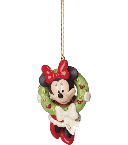 Amazon.com: Lenox 2025 Minnie Mouse Christmas Wreath Hanging