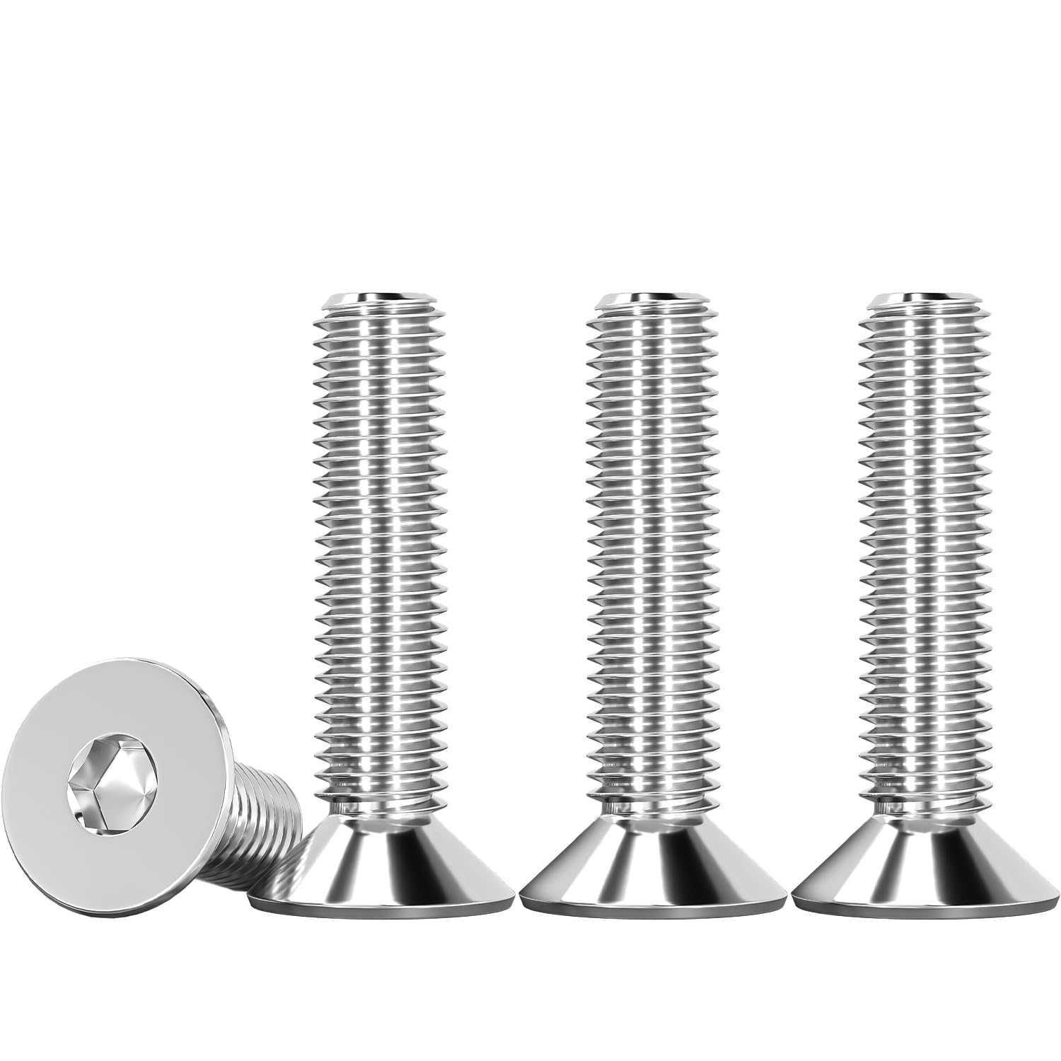 Drenky M6 X 25mm 25 Pcs Stainless Steel Countersunk Bolts with Hex Socket — image 1