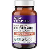New Chapter Calcium Supplement – Bone Strength Organic Plant Calcium with Vitamin K2 + D3 + Magnesium, Vegetarian, Gluten Fre