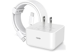 40W USB-C Fast Charger for iPhone 17/16/15/14, PD Wall Charger with 1.8m Cable, Fast Charging Block for iPad Pro/Air, Samsung