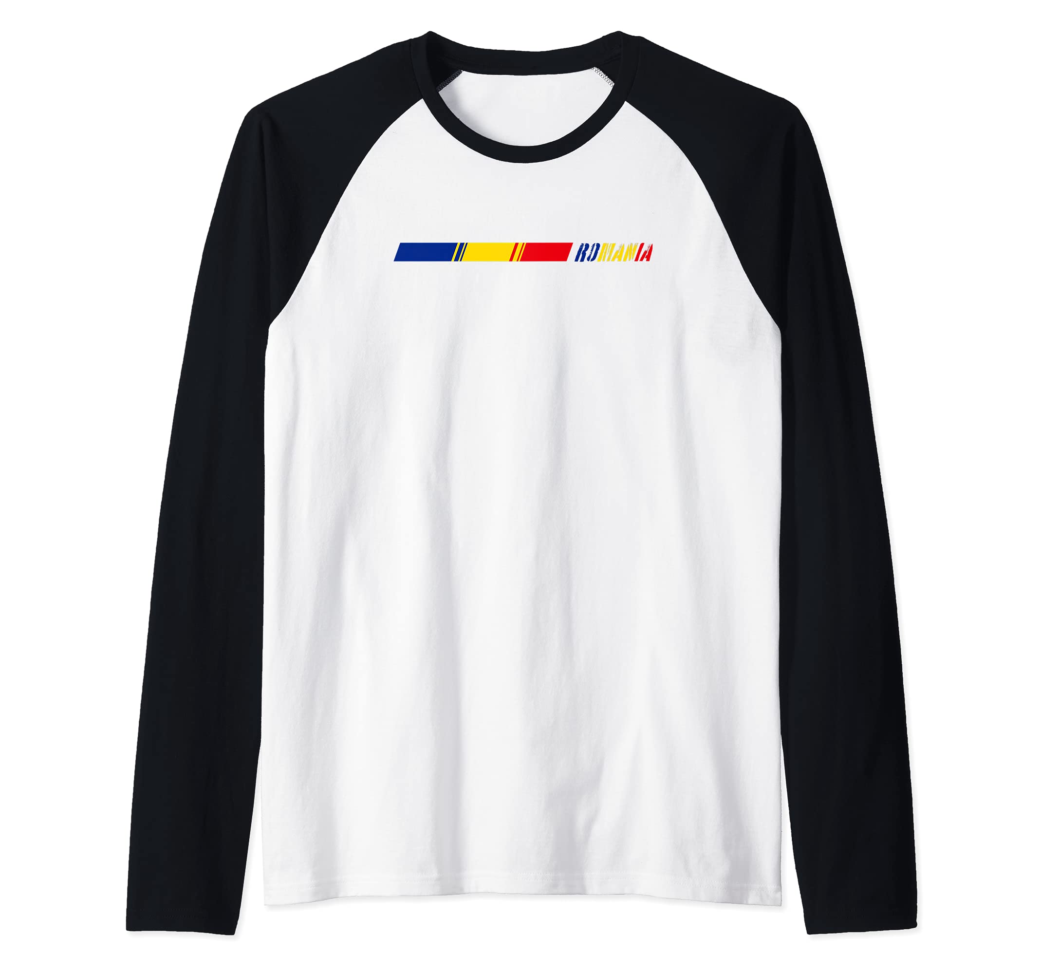 Flag Romania Raglan Baseball Tee