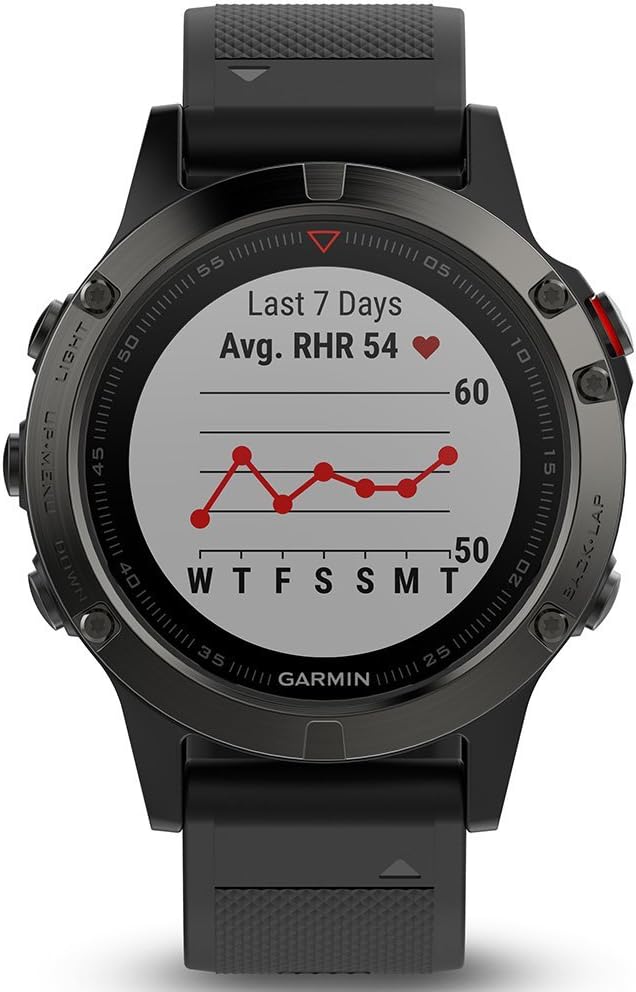 Garmin Fenix 5 - Slate Gray with Black Band (Renewed)