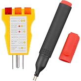 Hinbkenla Grounding Tester Kit Pen Outlet | For Grounding Mats Sheets Wristbands, Conductivity Test Pen with Outlet Tester, Continuity Checker Easy to Use