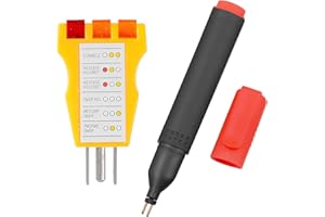Grounding Product Test Kit with Outlet Tester and Conductivity Test Pen,Grounding Tester Earthing,Ground Tester,Conductivity 