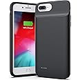 Swaller New Version Battery Case for iPhone 8 Plus 7 Plus 6/6s Plus, 5000mAh Slim Charger Case with Full Protection, Add 120%