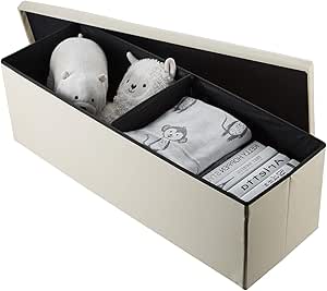 Baúl Puff Taburete para almacenaje Plegable - Asiento ...