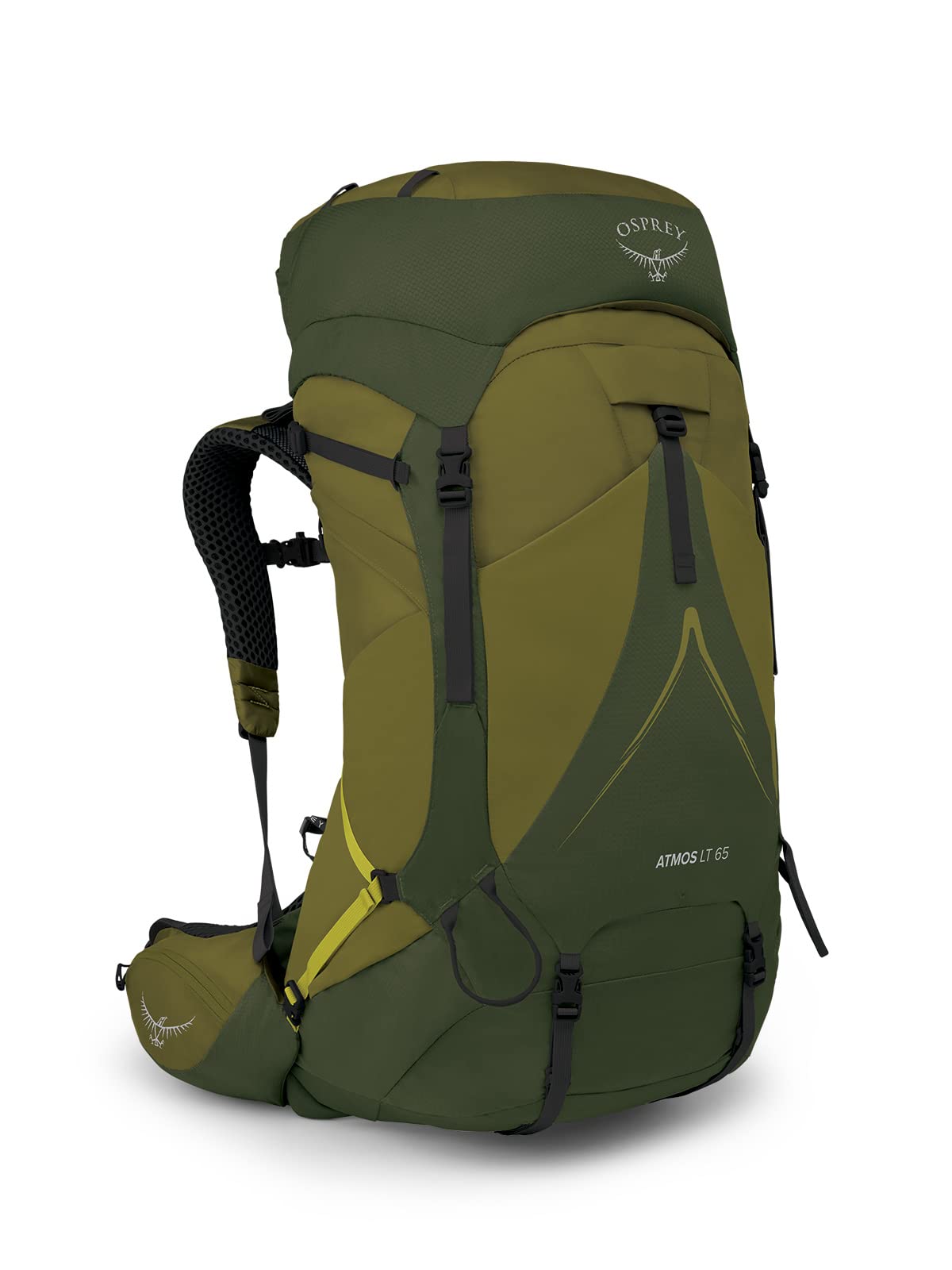 Osprey Atmos Men's Backpack, 65L, Scenic Valley/Green Peppercorn, S/M