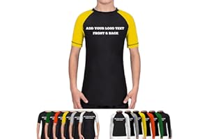 Custom Your Own Kids Rank BJJ Rashguard - Youth No Gi Jiu Jitsu Front & Back Print